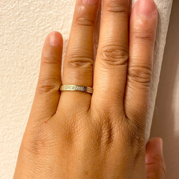 Cute 18k gold ring with authentic diamonds - Picture 5 of 9